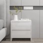 vidaXL Mesita de noche madera ingeniería blanco brillo 45x34,5x44,5 cm vidaXL Mesita de noche madera ingeniería blanco brillo 45x34,5x44,5 cm