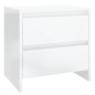 vidaXL Mesita de noche madera ingeniería blanco brillo 45x34,5x44,5 cm vidaXL Mesita de noche madera ingeniería blanco brillo 45x34,5x44,5 cm