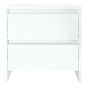 vidaXL Mesita de noche madera ingeniería blanco brillo 45x34,5x44,5 cm vidaXL Mesita de noche madera ingeniería blanco brillo 45x34,5x44,5 cm