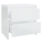 vidaXL Mesita de noche madera ingeniería blanco brillo 45x34,5x44,5 cm vidaXL Mesita de noche madera ingeniería blanco brillo 45x34,5x44,5 cm