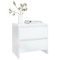 vidaXL Mesita de noche madera ingeniería blanco brillo 45x34,5x44,5 cm vidaXL Mesita de noche madera ingeniería blanco brillo 45x34,5x44,5 cm