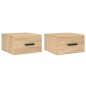 vidaXL Mesitas de noche de pared 2 uds color roble Sonoma 35x35x20 cm vidaXL Mesitas de noche de pared 2 uds color roble Sonoma 35x35x20 cm