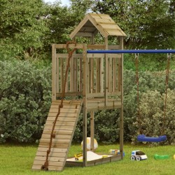 vidaXL Torre de juegos madera pino impregnada 52,5x110,5x214 cm