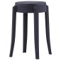 vidaXL Taburetes apilables 4 unidades plástico negro vidaXL Taburetes apilables 4 unidades plástico negro