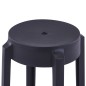 vidaXL Taburetes apilables 4 unidades plástico negro vidaXL Taburetes apilables 4 unidades plástico negro