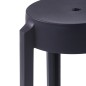 vidaXL Taburetes apilables 4 unidades plástico negro vidaXL Taburetes apilables 4 unidades plástico negro