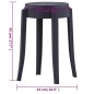 vidaXL Taburetes apilables 4 unidades plástico negro vidaXL Taburetes apilables 4 unidades plástico negro
