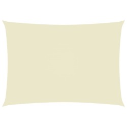vidaXL Toldo de vela rectangular tela Oxford color crema 2,5x5 m
