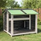 vidaXL Caseta para perros madera maciza de pino gris 96x87x80,5 cm vidaXL Caseta para perros madera maciza de pino gris 96x87x80,5 cm