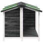 vidaXL Caseta para perros madera maciza de pino gris 96x87x80,5 cm vidaXL Caseta para perros madera maciza de pino gris 96x87x80,5 cm