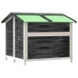vidaXL Caseta para perros madera maciza de pino gris 96x87x80,5 cm vidaXL Caseta para perros madera maciza de pino gris 96x87x80,5 cm