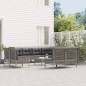 vidaXL Set de muebles de jardín 11 pzas y cojines ratán sintético gris vidaXL Set de muebles de jardín 11 pzas y cojines ratán sintético gris
