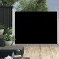 vidaXL Toldo lateral retráctil de jardín negro 140x500 cm vidaXL Toldo lateral retráctil de jardín negro 140x500 cm