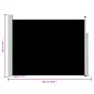 vidaXL Toldo lateral retráctil de jardín negro 140x500 cm vidaXL Toldo lateral retráctil de jardín negro 140x500 cm