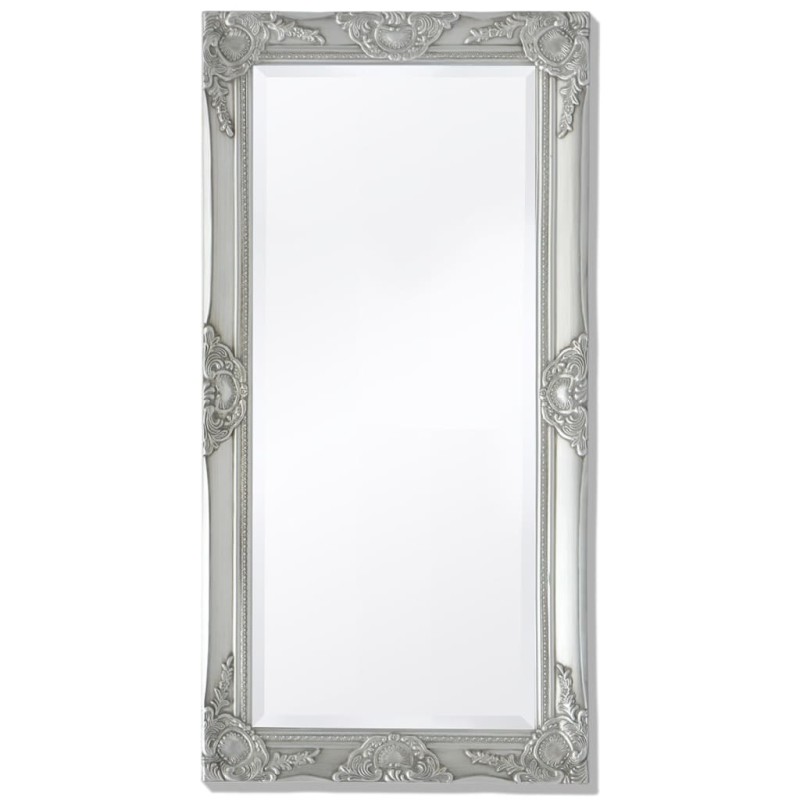vidaXL Espejo de pared estilo barroco plateado 100x50 cm vidaXL Espejo de pared estilo barroco plateado 100x50 cm