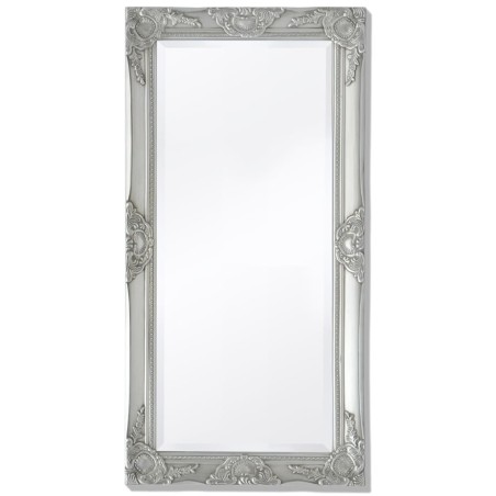 vidaXL Espejo de pared estilo barroco plateado 100x50 cm