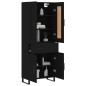 vidaXL Aparador alto madera contrachapada negro 69,5x34x180 cm vidaXL Aparador alto madera contrachapada negro 69,5x34x180 cm