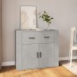 vidaXL Aparador de madera contrachapada gris hormigón 80x33x70 cm vidaXL Aparador de madera contrachapada gris hormigón 80x33x70 cm