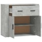 vidaXL Aparador de madera contrachapada gris hormigón 80x33x70 cm vidaXL Aparador de madera contrachapada gris hormigón 80x33x70 cm