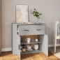 vidaXL Aparador de madera contrachapada gris hormigón 80x33x70 cm vidaXL Aparador de madera contrachapada gris hormigón 80x33x70 cm