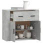 vidaXL Aparador de madera contrachapada gris hormigón 80x33x70 cm vidaXL Aparador de madera contrachapada gris hormigón 80x33x70 cm