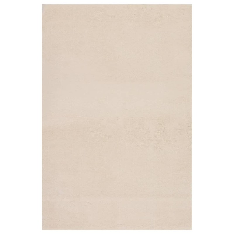 vidaXL Alfombra de pelo corto esponjoso suave lavable beige 200x290 cm vidaXL Alfombra de pelo corto esponjoso suave lavable beige 200x290 cm
