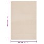 vidaXL Alfombra de pelo corto esponjoso suave lavable beige 200x290 cm vidaXL Alfombra de pelo corto esponjoso suave lavable beige 200x290 cm