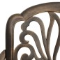 vidaXL Mesa y sillas de bistró 3 piezas aluminio fundido color bronce vidaXL Mesa y sillas de bistró 3 piezas aluminio fundido color bronce