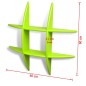 vidaXL Estantería flotante de pared MDF verde para libros/DVD vidaXL Estantería flotante de pared MDF verde para libros/DVD