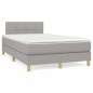 vidaXL Cama box spring con colchón tela gris claro 120x200 cm vidaXL Cama box spring con colchón tela gris claro 120x200 cm