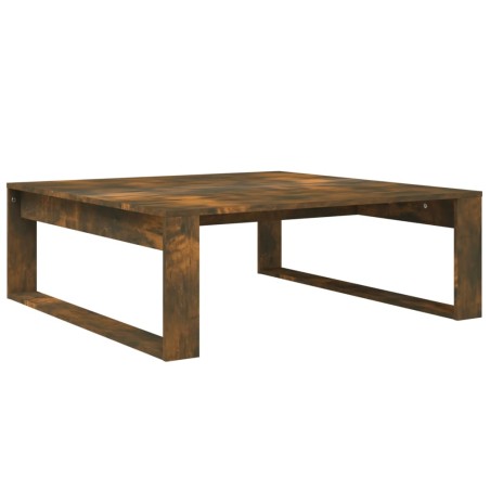vidaXL Mesa de centro madera contrachapada roble ahumado 100x100x35 cm