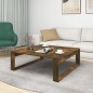 vidaXL Mesa de centro madera contrachapada roble ahumado 100x100x35 cm vidaXL Mesa de centro madera contrachapada roble ahumado 100x100x35 cm