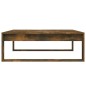 vidaXL Mesa de centro madera contrachapada roble ahumado 100x100x35 cm vidaXL Mesa de centro madera contrachapada roble ahumado 100x100x35 cm