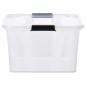 vidaXL Cajas de almacenamiento con tapa 2 unidades transparente 32 L vidaXL Cajas de almacenamiento con tapa 2 unidades transparente 32 L