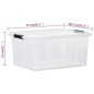vidaXL Cajas de almacenamiento con tapa 2 unidades transparente 32 L vidaXL Cajas de almacenamiento con tapa 2 unidades transparente 32 L