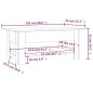 vidaXL Mesa de centro madera de ingeniería roble ahumado 102x55x42 cm vidaXL Mesa de centro madera de ingeniería roble ahumado 102x55x42 cm