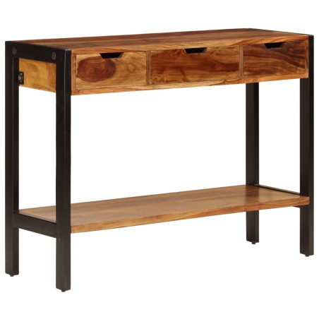 vidaXL Aparador con 3 cajones madera maciza de Sheesham 110x35x75 cm