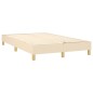 vidaXL Cama box spring con colchón tela color crema 120x200 cm vidaXL Cama box spring con colchón tela color crema 120x200 cm