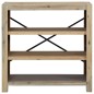 vidaXL Estantería de 3 nieveles madera maciza de acacia 80x30x80 cm vidaXL Estantería de 3 nieveles madera maciza de acacia 80x30x80 cm