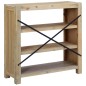 vidaXL Estantería de 3 nieveles madera maciza de acacia 80x30x80 cm vidaXL Estantería de 3 nieveles madera maciza de acacia 80x30x80 cm