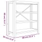 vidaXL Estantería de 3 nieveles madera maciza de acacia 80x30x80 cm vidaXL Estantería de 3 nieveles madera maciza de acacia 80x30x80 cm