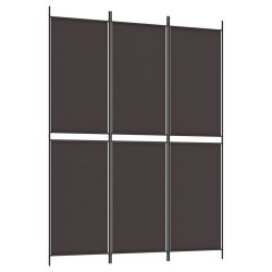 vidaXL Biombo divisor de 3 paneles de tela marrón 150x200 cm