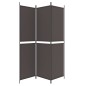 vidaXL Biombo divisor de 3 paneles de tela marrón 150x200 cm vidaXL Biombo divisor de 3 paneles de tela marrón 150x200 cm