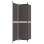 vidaXL Biombo divisor de 3 paneles de tela marrón 150x200 cm vidaXL Biombo divisor de 3 paneles de tela marrón 150x200 cm