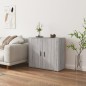 vidaXL Aparador de madera contrachapada gris Sonoma 80x33x70 cm