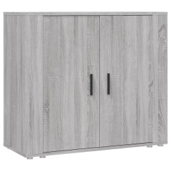 vidaXL Aparador de madera contrachapada gris Sonoma 80x33x70 cm