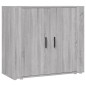 vidaXL Aparador de madera contrachapada gris Sonoma 80x33x70 cm