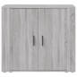 vidaXL Aparador de madera contrachapada gris Sonoma 80x33x70 cm