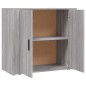vidaXL Aparador de madera contrachapada gris Sonoma 80x33x70 cm