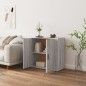 vidaXL Aparador de madera contrachapada gris Sonoma 80x33x70 cm